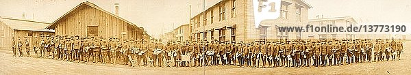 Army Training School for Chaplains and approved chaplain candidates  Camp Zachary Taylor  Louisville  Ky.  'Lining up for Mess' 1918'