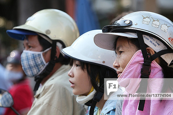 Motorradfahrer in Ho-Chi-Minh-Stadt