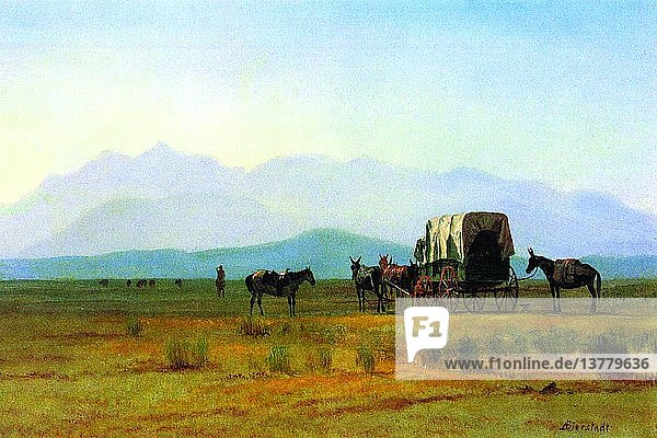 Stagecoach in the Rockies 1860