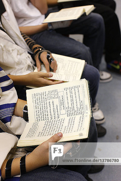 Torah reading in a synagogue.