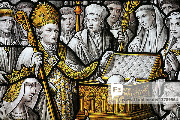 Glasfenster der Kirche St. Peter und Paul  Leben des Heiligen Floscel '