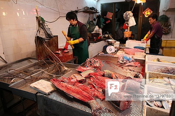 Fischmarkt  Macau  China.