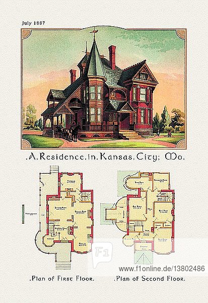 Wohnsitz in Kansas City  Missouri 1887