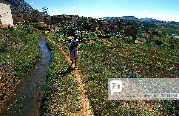 Anjamana village in Southern Madagascar