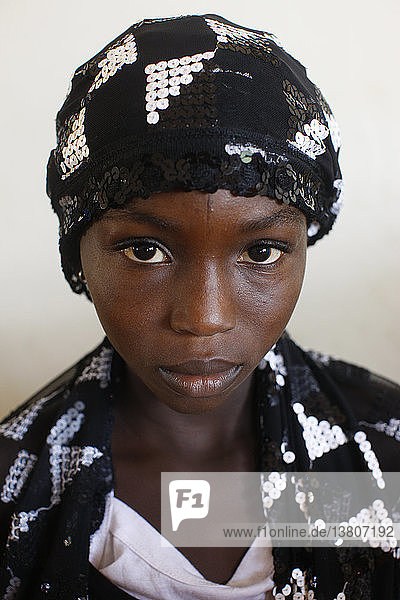 Muslimisches Mädchen in Afrika.