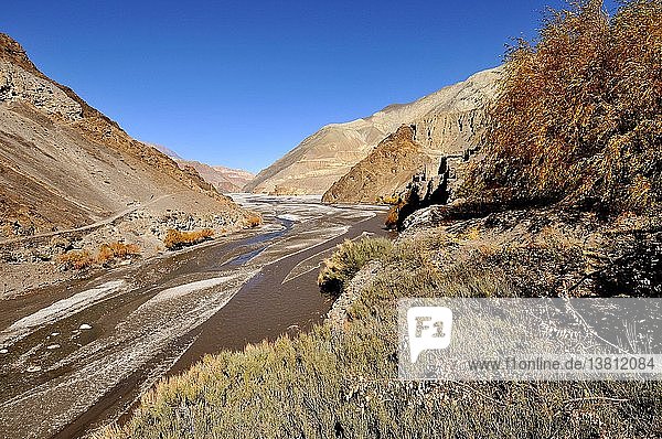 Kali Gandaki Flusstal in Mustang  Nepal.
