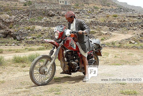 Man on motorbike   Bany Moura  Yemen.