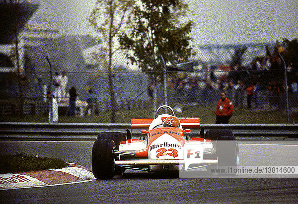 Bruno Giacomelli belegte in einem Alfa Romeo 179C den 4. Platz beim GP von Kanada  Montreal  Kanada  27. September 1981.