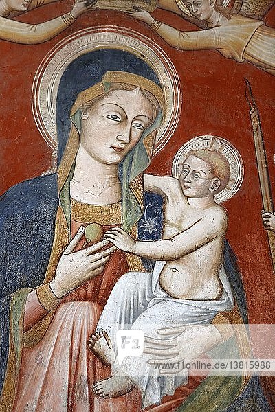 Gemälde der Jungfrau mit Kind in der Basilika Santa Caterina d Alessandria.