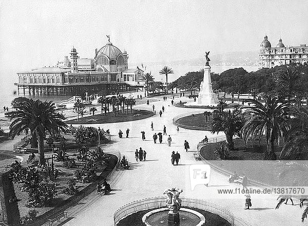 Nizza  Frankreich: um 1900. Eine Szene in Nizza  Frankreich.
