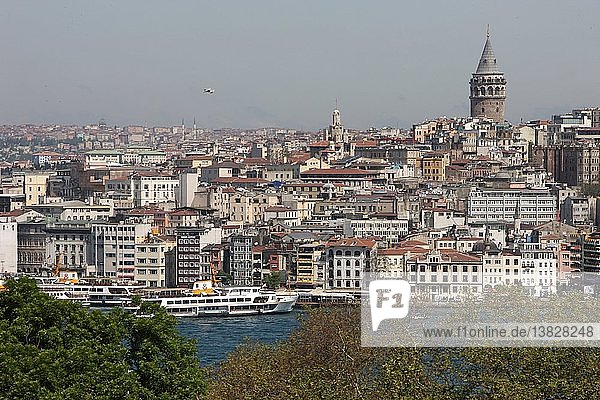 Überblick über den Bosporus  Istanbul  Türkei.
