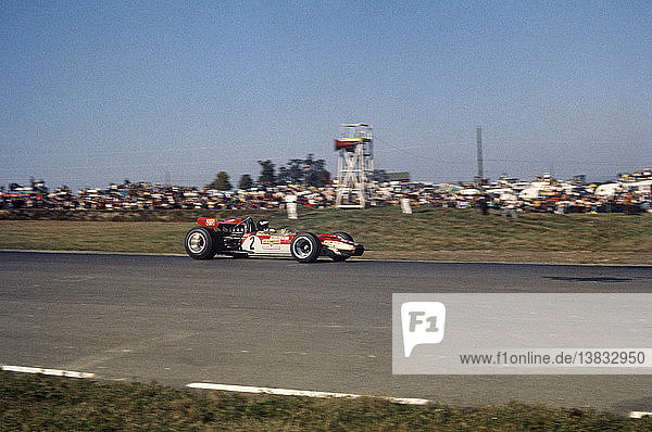 US GP  Watkins Glen  5. Oktober 1969. Jochen Rindt Lotus Cosworth 49B  Rennsieger.