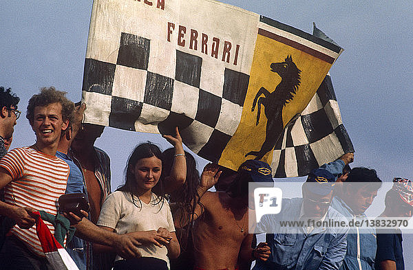 GP Österreich  16. August 1970. Ferrari feiert den Sieg.