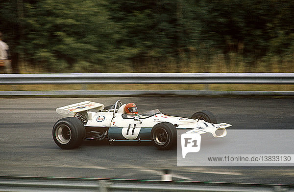 GP Österreich  1970. Rolf Stommelen  Brabham-Cosworth BT33  belegte Platz 3.