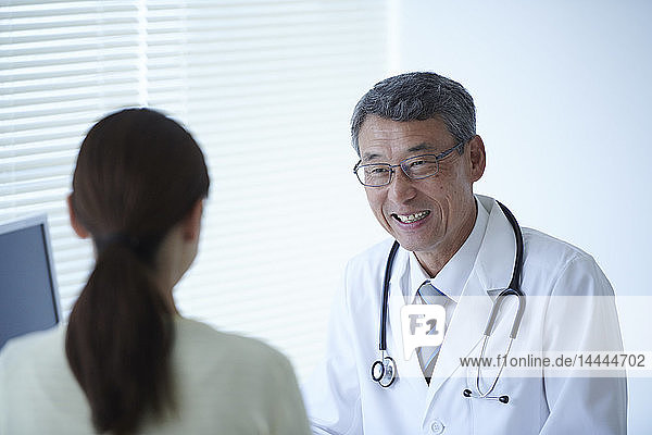 Japanese doctor at work