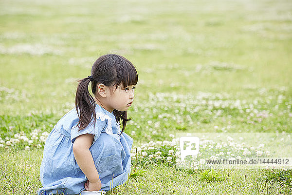 Japanese kid at a city park