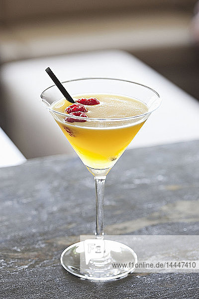 Cocktail mit Himbeeren