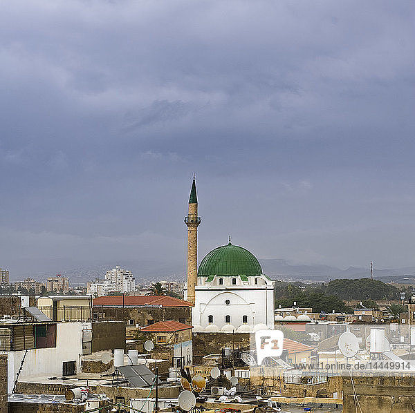 Skyline von Akkon und die Jezzar-Pascha-Moschee