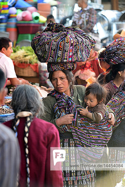 Solola market  Guatemala  Central America.