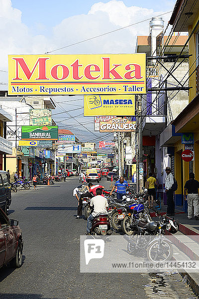 a street in Chiquimula  Guatemala  Central America.