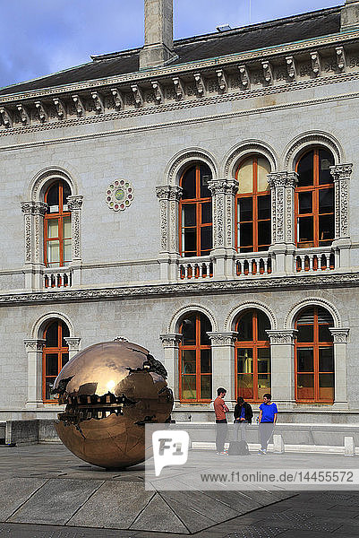 Ireland  Dublin  Trinity College  Sphere within Sphere sculpture  Victorian Museum Building