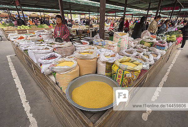 Markt  Hancheng  Provinz Shaanxi  China
