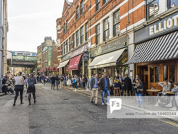 A street scene in Borough Market  Southwark  London  England  United Kingdom