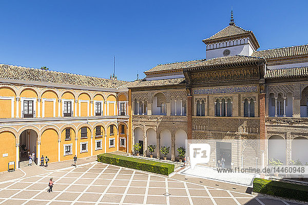 Palacio del Rey Don Pedro in den königlichen Alcazaren  UNESCO-Weltkulturerbe  Sevilla  Andalusien  Spanien