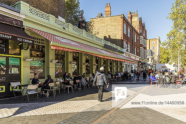 Eine Straßenszene in South Kensington  London  England  Vereinigtes Königreich