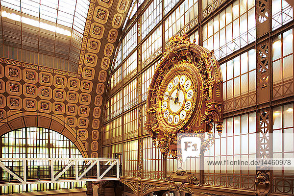 The clock  Orsay Museum (Musee d'Orsay)  Paris  France