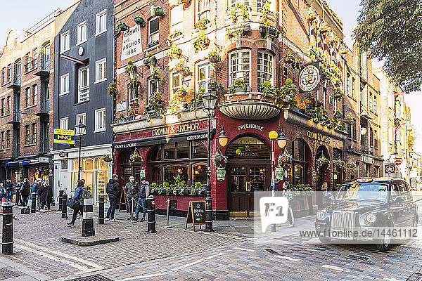 The Crown and Anchor pub in Covent Garden  London  England