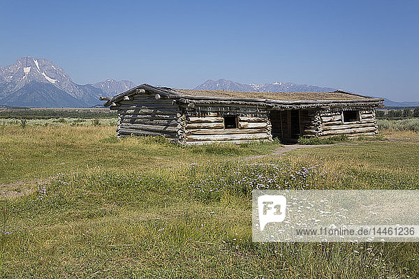 Cunningham Cabin  Grand Teton National Park  Wyoming  Vereinigte Staaten von Amerika  Nord-Amerika