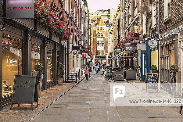 St. Christopher's Place  a pedestrianised shopping street  in Marylebone  London  England  United Kingdom