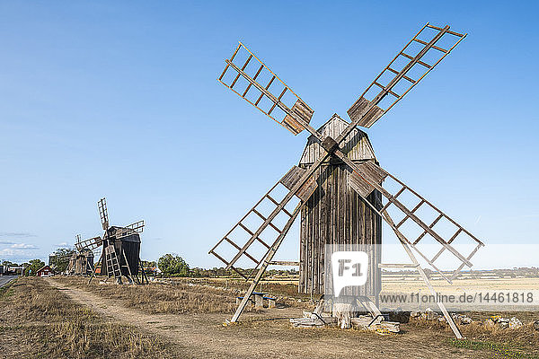 Die Windmühlen von Oland  UNESCO-Welterbestätte  Schweden  Skandinavien