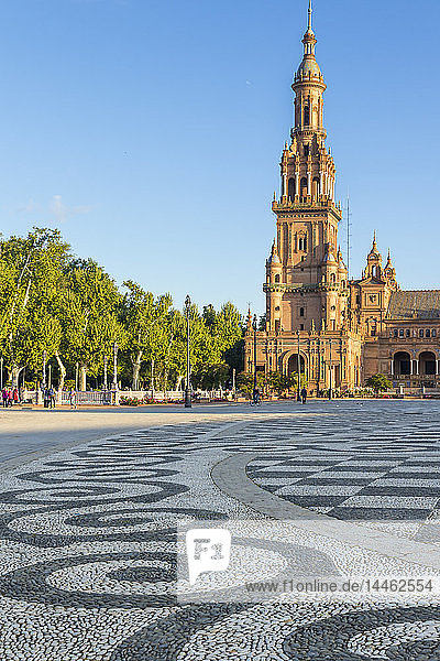 Northern Tower at Plaza de Espana Seville Andalusia Spain