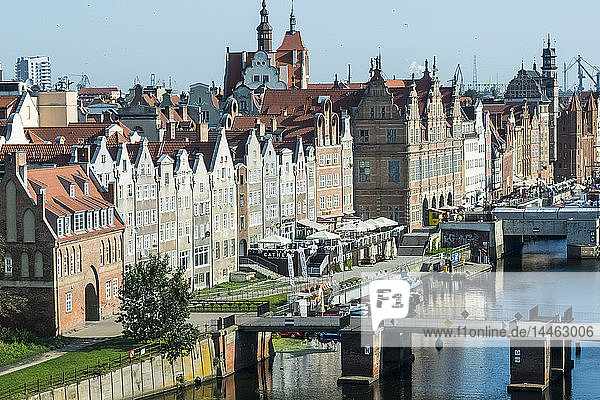 View over the old town center of Gdansk  Poland