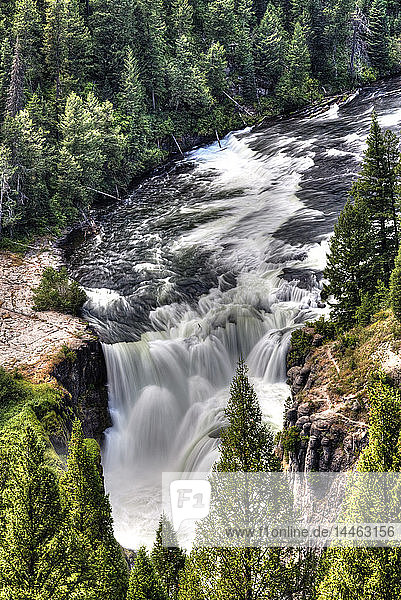 Lower Mesa Falls  nahe Island Park  Idaho  Vereinigte Staaten von Amerika  Nordamerika