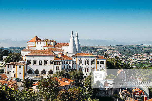 The National Palace of Sintra inhabited for nearly eight centuries by the Portuguese monarchy and its court Sintra UNESCO World Heritage Site Portugal
