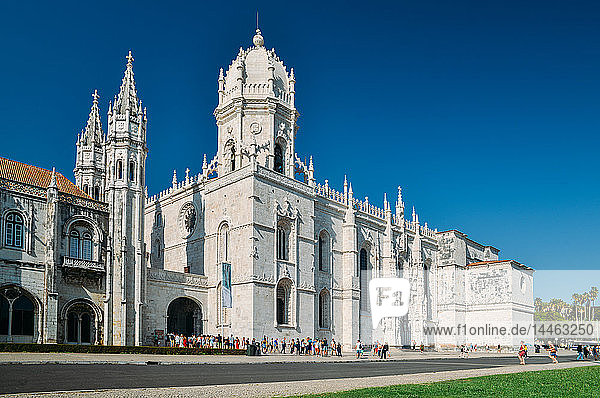 The Jeronimos Monastery (Hieronymites Monastery) a former monastery in Belem UNESCO World Heritage Site Belem Lisbon Portugal