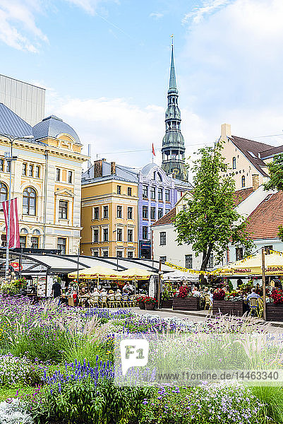 Livu Square Old Town UNESCO World Heritage Site Riga Latvia