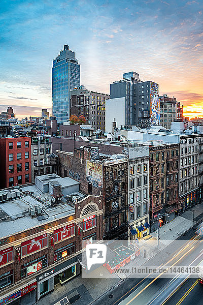 Sunrise over the Soho district of New York City  New York  United States of America  North America