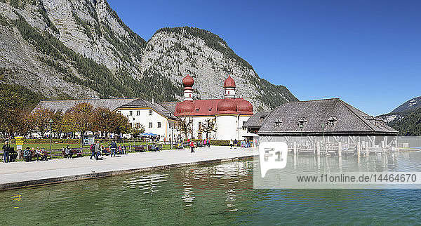 St. Bartholomäus-Kirche  Königssee  Berchtesgadener Land  Nationalpark Berchtesgaden  Oberbayern  Bayern  Deutschland  Europa