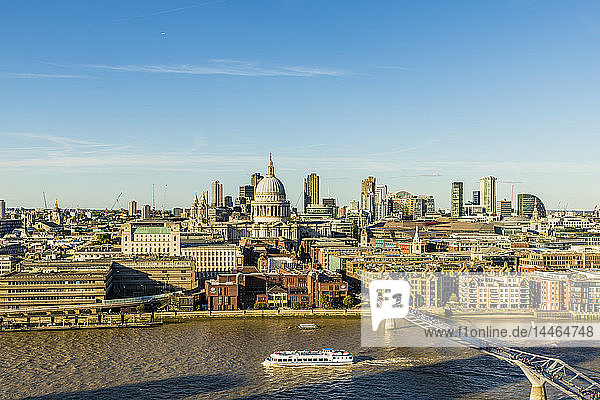 St. Paul's Cathedral and the London skyline  London  England  United Kingdom