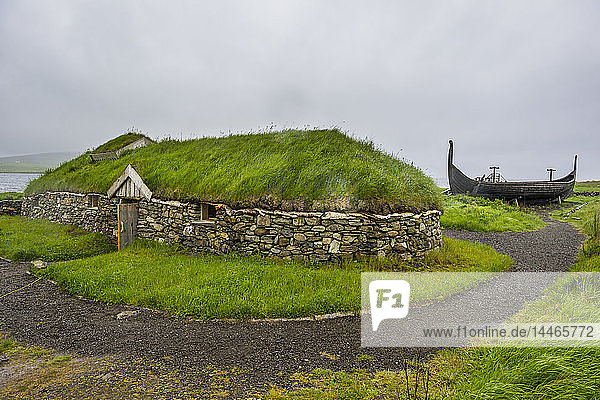 United Kingdom  Scotland  Shetland Islands  Unst  Old viking house