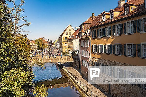 Germany  Bavaria  Bamberg  old town  Regnitz river