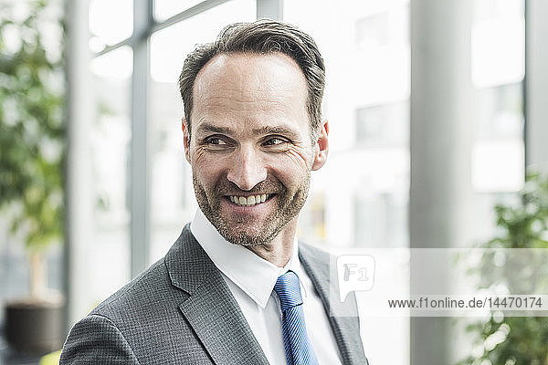 Porträt eines lächelnden Geschäftsmannes mit Stoppeln
