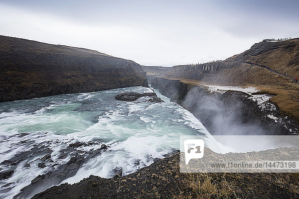 Iceland  Golden Circle  Gullfoss Waterfall