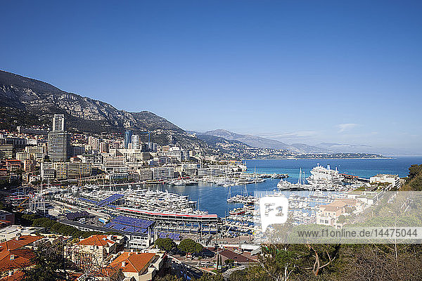 Fürstentum Monaco  Monaco  Monte Carlo  Blick auf Port Hercule