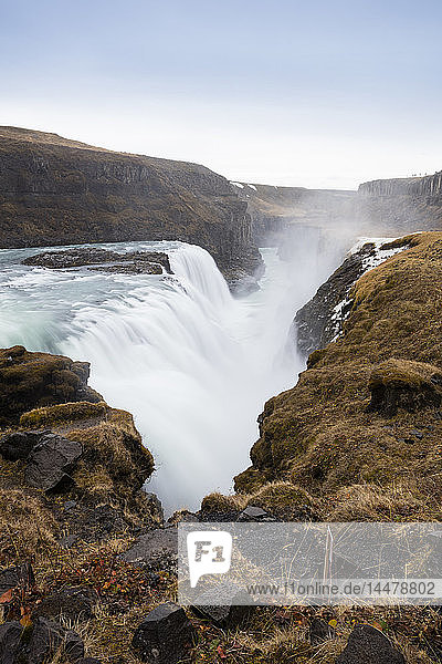 Island  Goldener Kreis  Gullfoss-Wasserfall