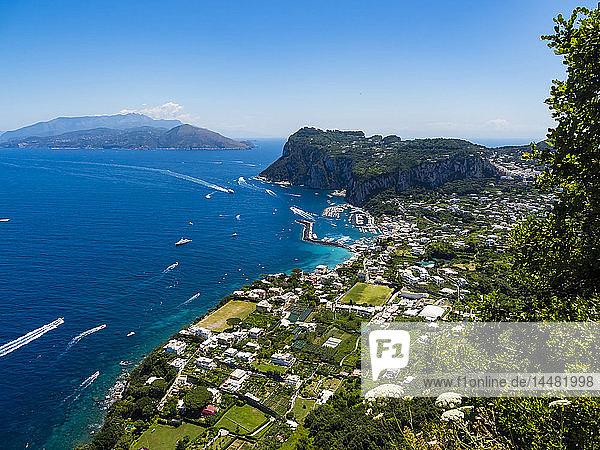 Italy Campania Gulf of Naples View to Capri